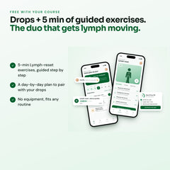 Drops plus guided exercises in the Drainae app