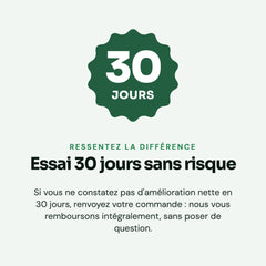 Essai 30 jours sans risque : satisfaite ou remboursée